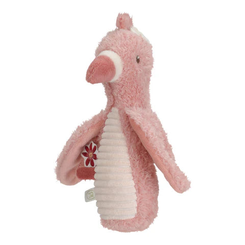 Little Dutch Knijpspeeltje met Rammel Flamingo - Safari Friends