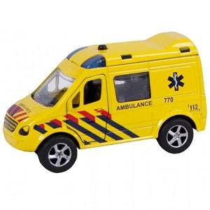 2-Play ambulance NL die cast pull back licht en geluid 11cm