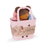 Lullababy badpopje in mandje bruin