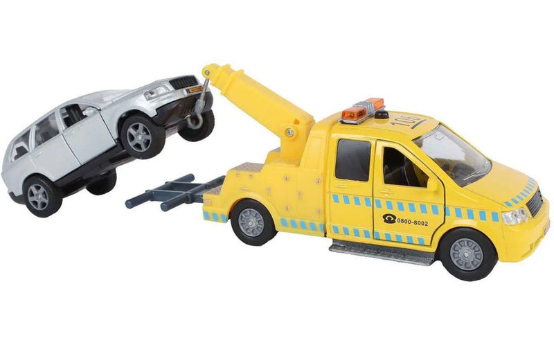 Kids Globe afsleepwagen m/auto licht geluid die cast pull back 26cm